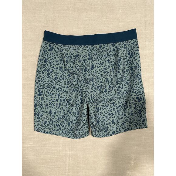 NWTS Taylor Stitch Bo Boardie Board Shorts Sea Floral Zip Pocket Men's 30 Green - Picture 2 of 7